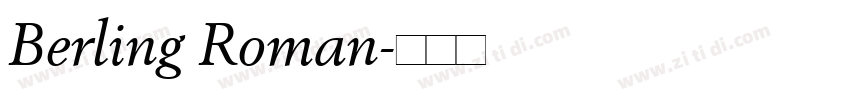 Berling Roman字体转换